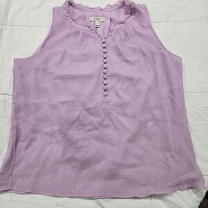 J. Crew Women's Lavender Sleeveless Blouse